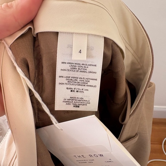 NWT The Row Roosevelt Slim Trousers Size 4 - Picture 6 of 8